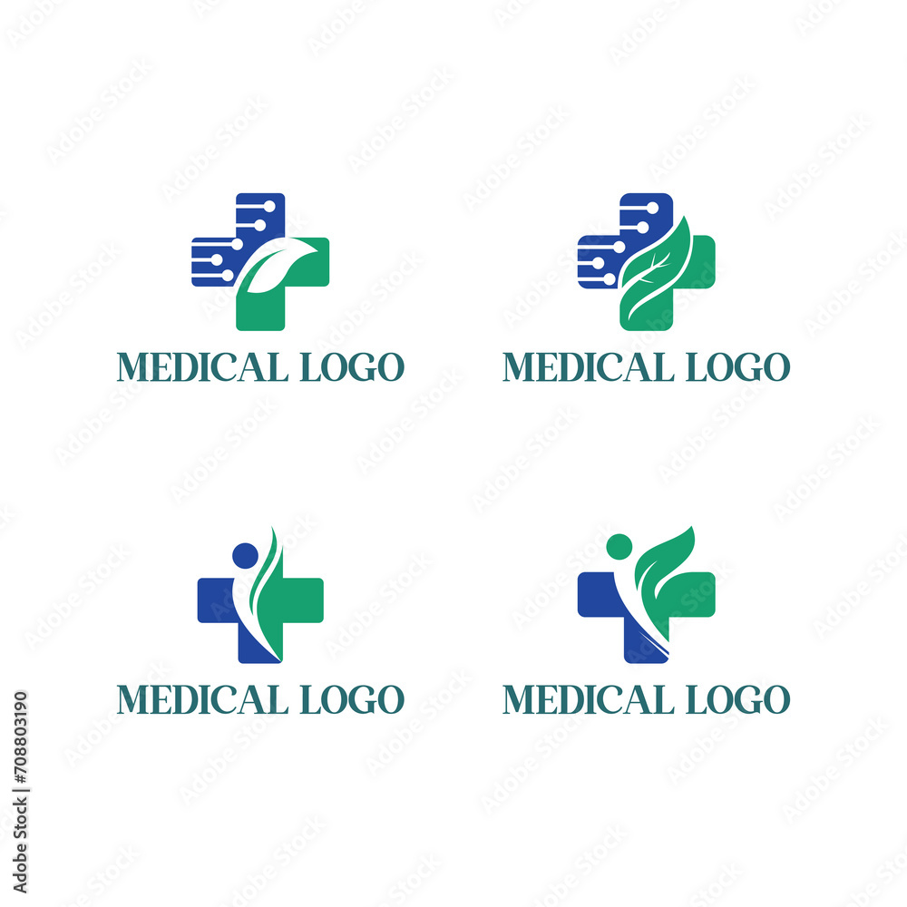 Modern Healthcare Medical Logo set