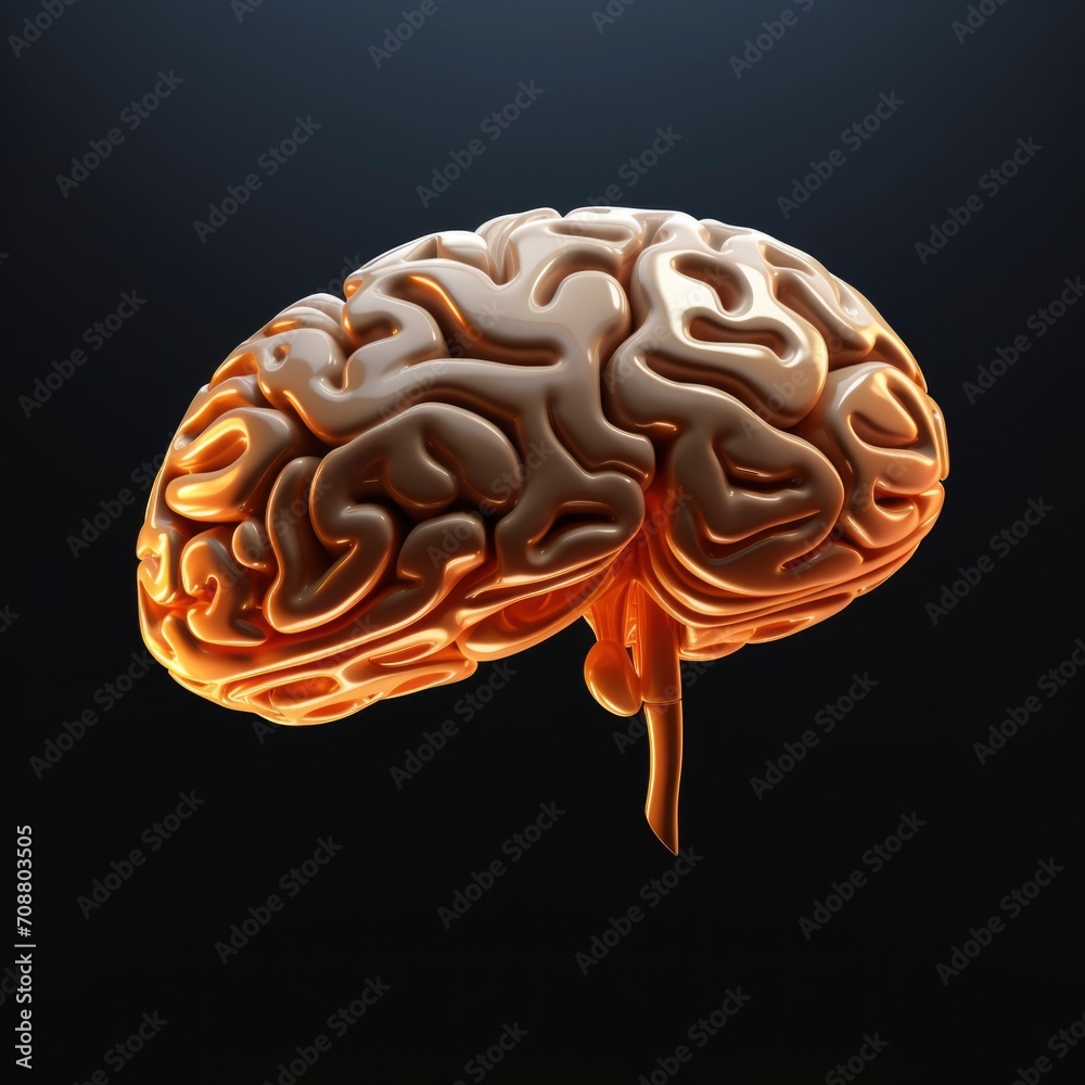 3d rendering of a brain with isolated background 3d rendering of a brain with isolated background