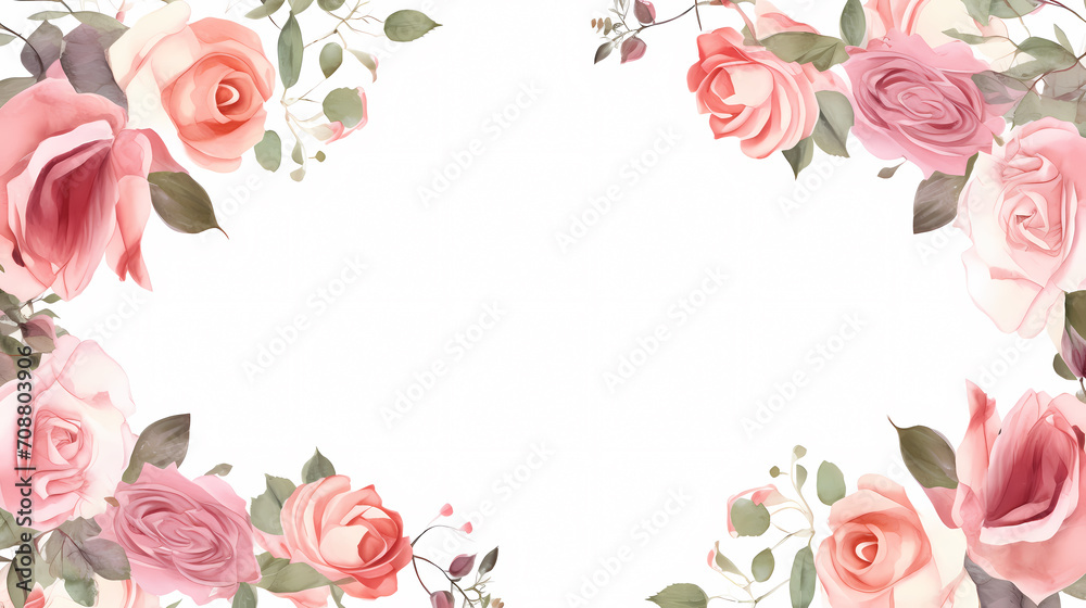 custom made wallpaper toronto digitalEmpty floral frame with copy space for greeting card or invitation design