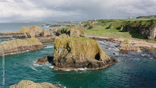 Elephant rock Northern Ireland Aerial view