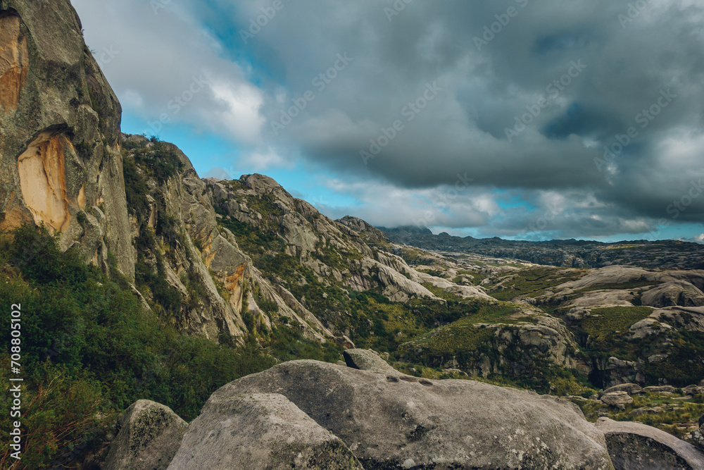 view of the landscape on Cerro Champaqui in Cordoba, Argentina