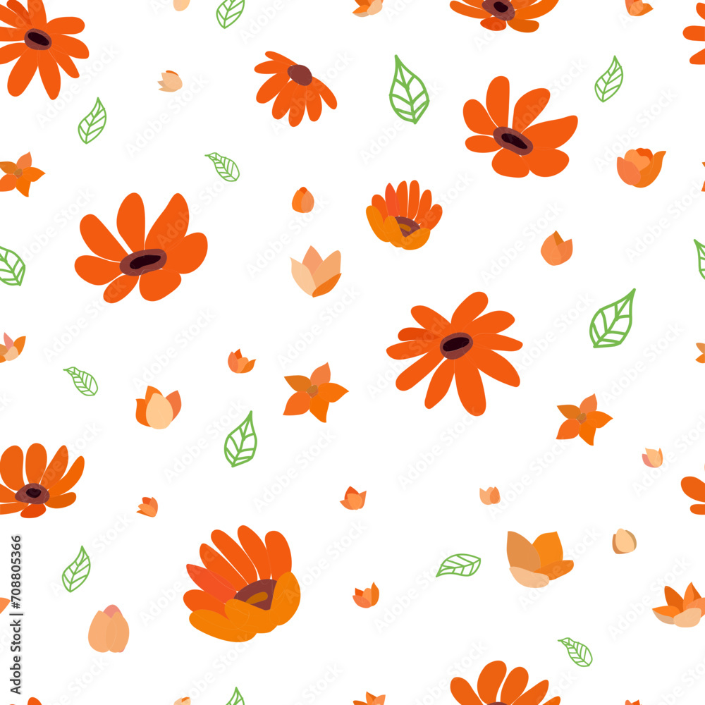 Seamless pattern with floral background.
Seamless pattern with floral background.