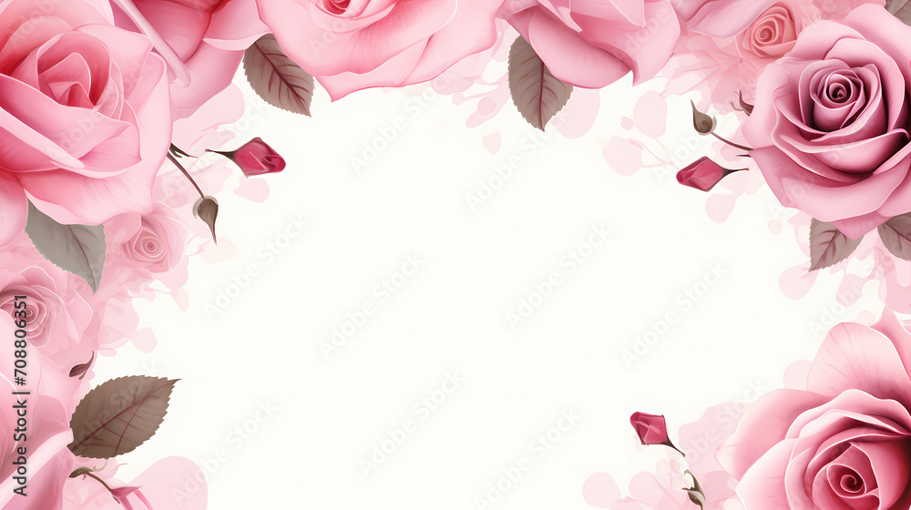 Beautiful pink rose bouquet flowers background, symbol of Valentine's Day, wedding, love