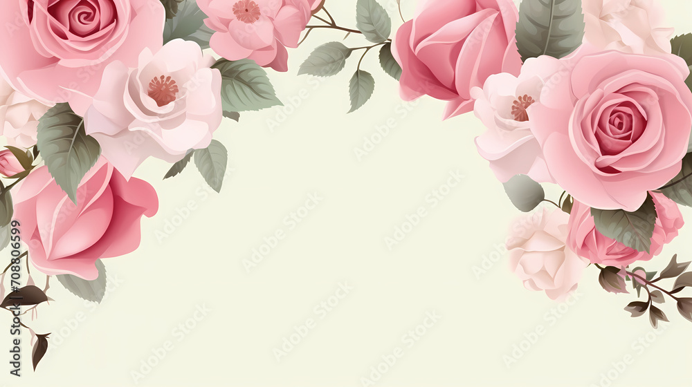 Beautiful pink rose bouquet flowers background, symbol of Valentine's Day, wedding, love