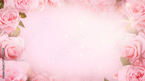 Beautiful pink rose bouquet flowers background  symbol of Valentine s Day  wedding  love