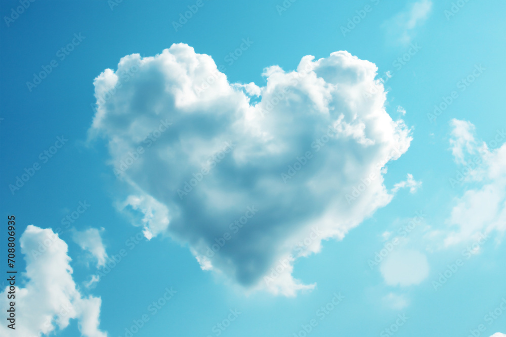 white cloud in heart shape on blue sky for love or valentine's day concept white cloud in heart shape on blue sky for love or valentine's day concept