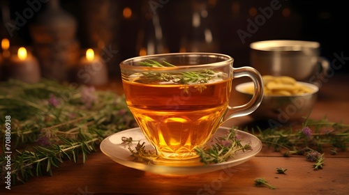 Thyme and honey sore throat remedy,