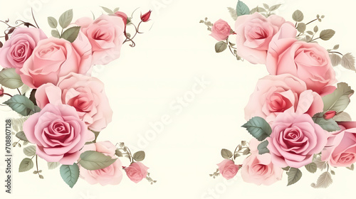 Beautiful pink rose bouquet flowers background, symbol of Valentine's Day, wedding, love