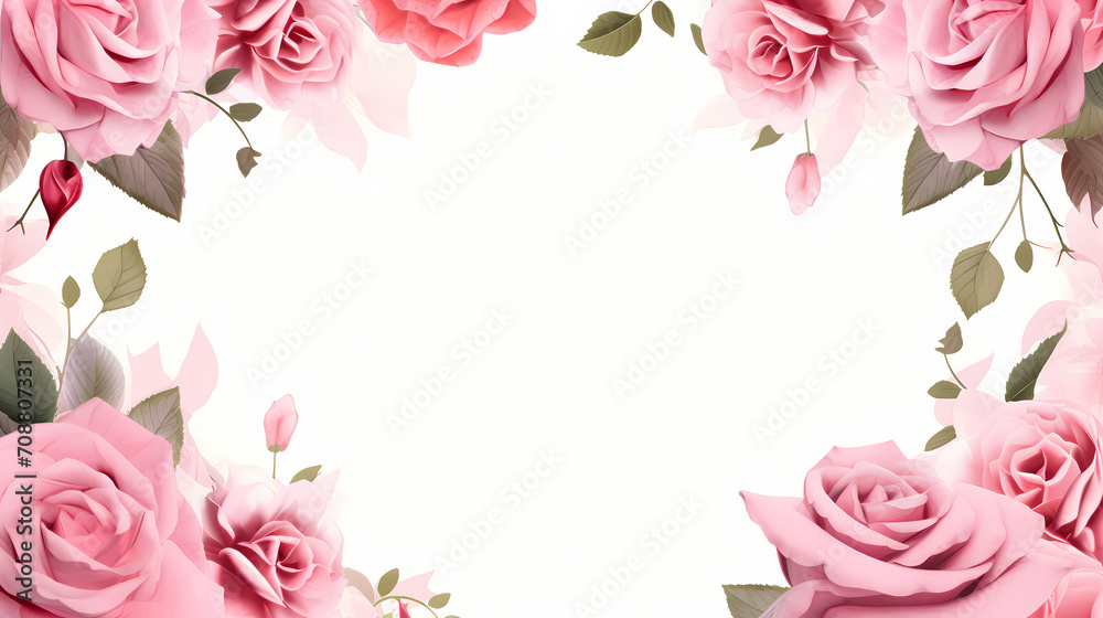 Beautiful pink rose bouquet flowers background, symbol of Valentine's Day, wedding, love