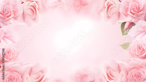 Beautiful pink rose bouquet flowers background, symbol of Valentine's Day, wedding, love © ma
