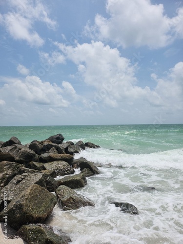 rocks and sea