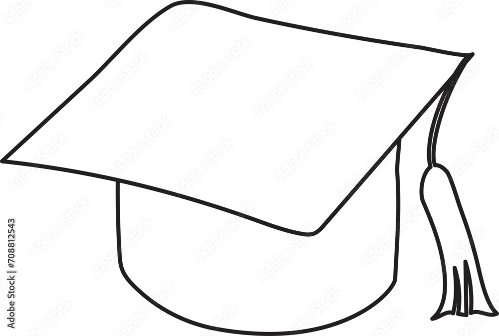 Hand drawn mortarboard illustration on transparent background.
Hand drawn mortarboard illustration on transparent background.