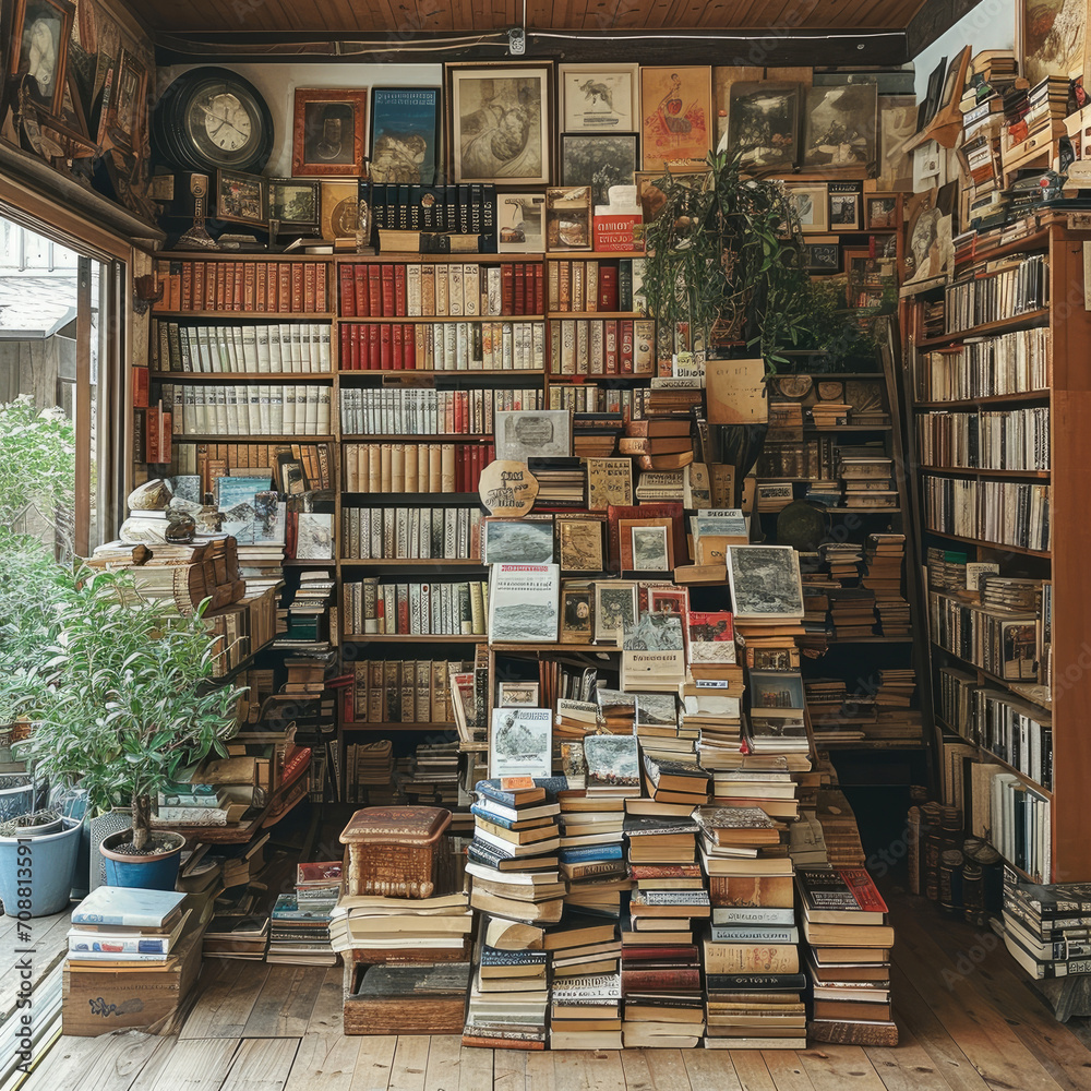 Eclectic Bookshop Corner with Extensive Collection Eclectic Bookshop Corner with Extensive Collection