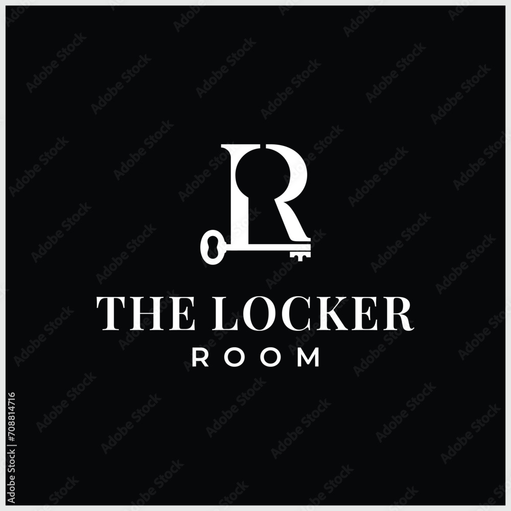 logo locker room with a modern minimalist concept.