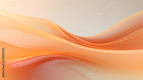 Orange pastel abstract minimalist digital art, copy space for text, advertising or marketing resource