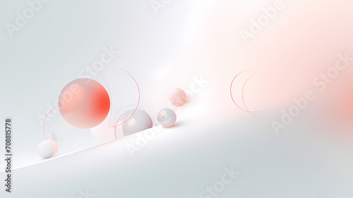 White pastel abstract minimalist digital art, copy space for text, advertising or marketing resource