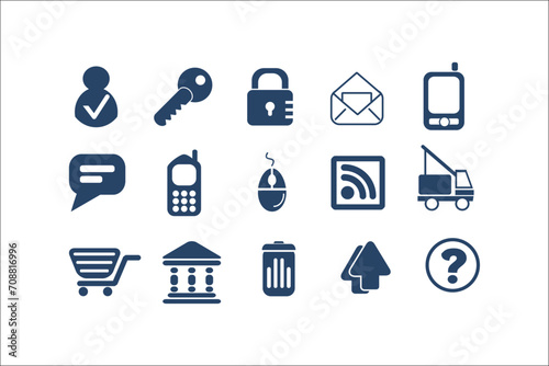 Professional Business Icons Collection for Elegant Designs