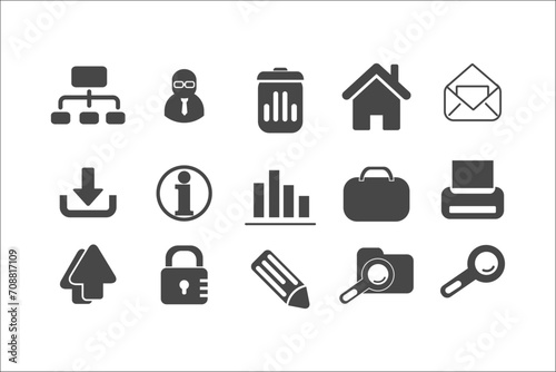 Professional Business Icons Collection for Elegant Designs