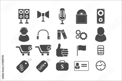 Professional Business Icons Collection for Elegant Designs