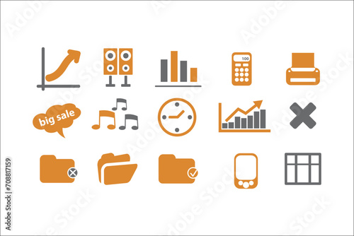 Professional Business Icons Collection for Elegant Designs