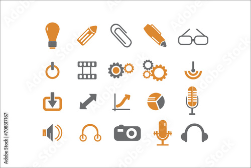 Professional Business Icons Collection for Elegant Designs