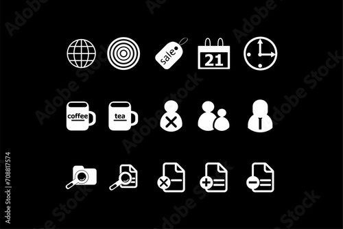 Professional Business Icons Collection for Elegant Designs