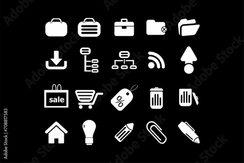 Professional Business Icons Collection for Elegant Designs