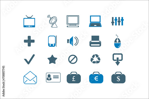 Professional Business Icons Collection for Elegant Designs