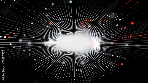 Abstract geometric background, technological lines background and light effects, 3D rendering