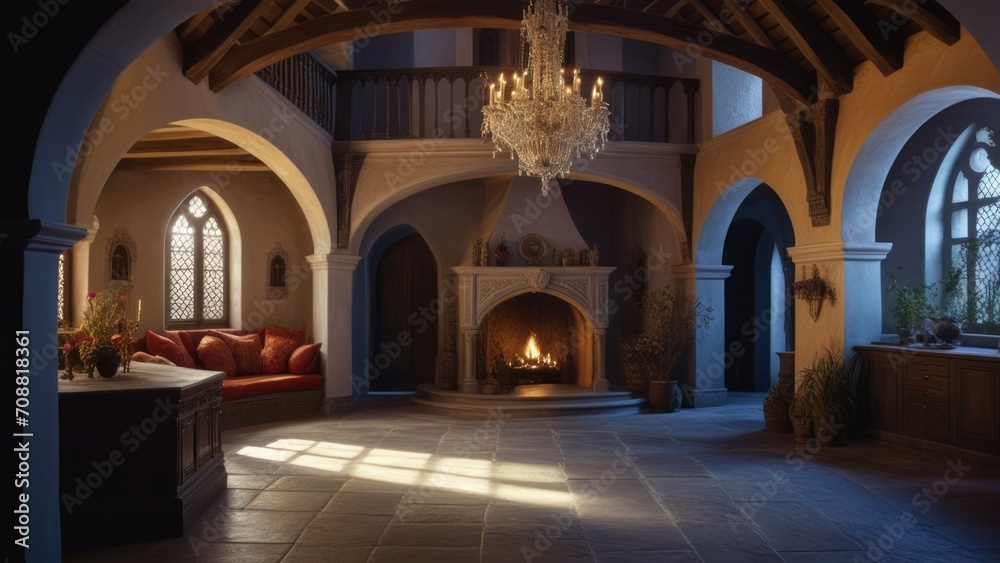 interior of a fantasy house in an epic fantasy world