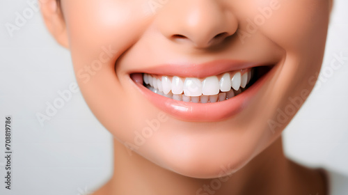 perfect smile, woman showing her beautiful smile