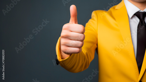 businessman with thumbs up, all right