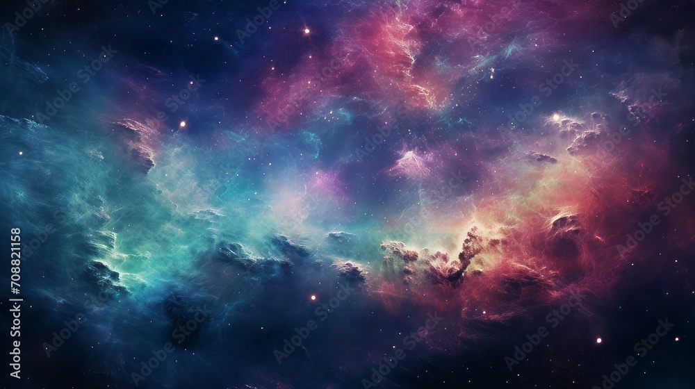 Breathtaking distant nebula view