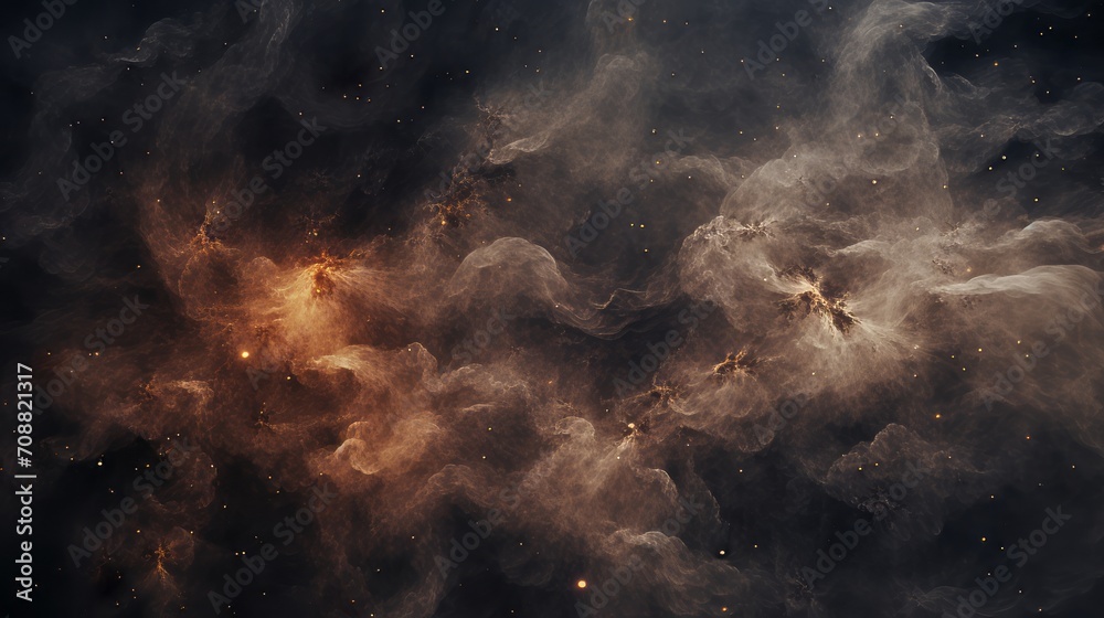 Close   up cosmic dust cloud patterns