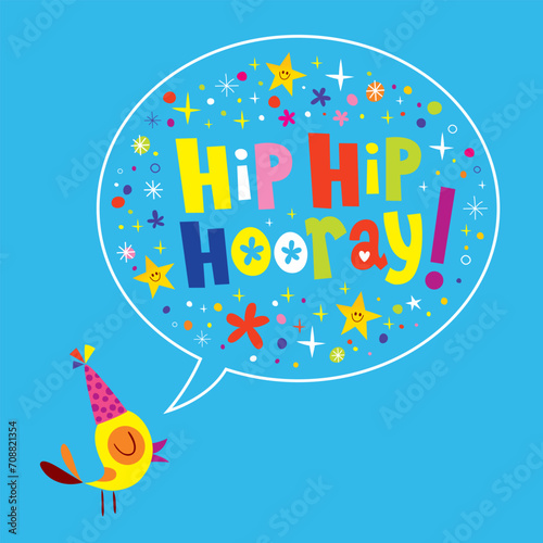Hip hip hooray - unique lettering birthday celebration design