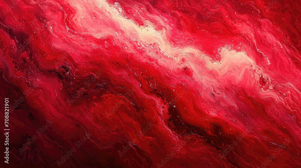 Cherry Abstract: Radiant Crimson Energy