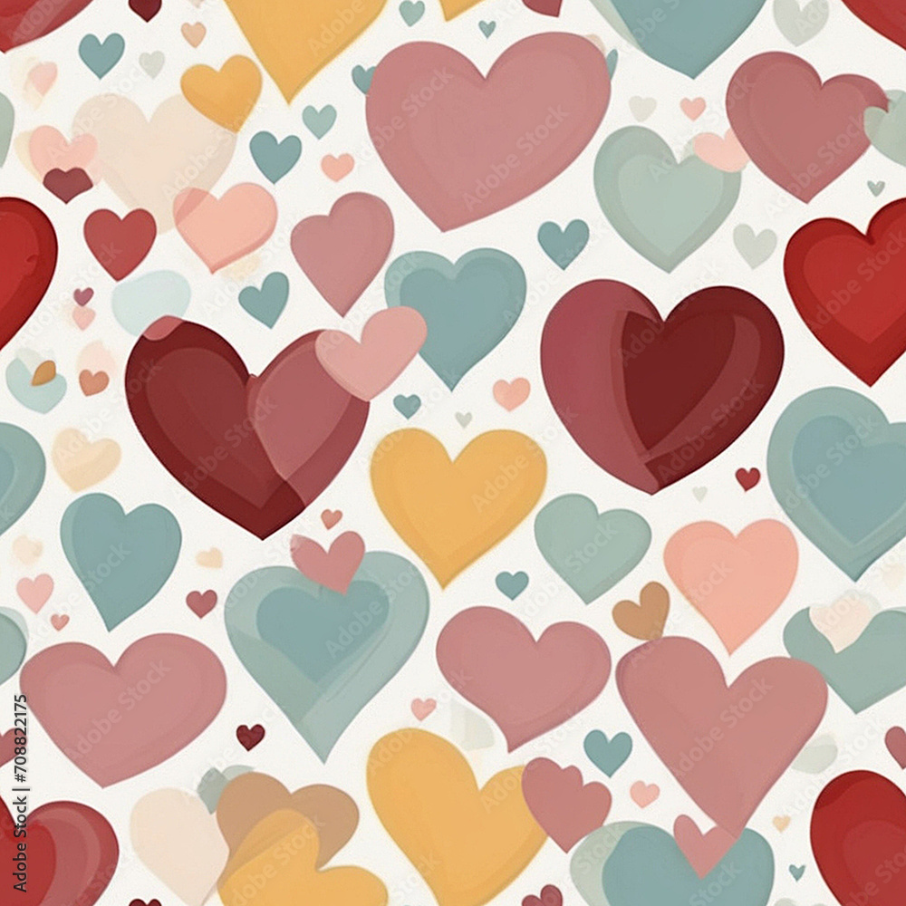 seamless pattern heart and flowers seamless pattern heart and flowers