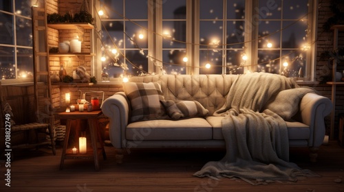 Cozy and inviting Yuletide setting