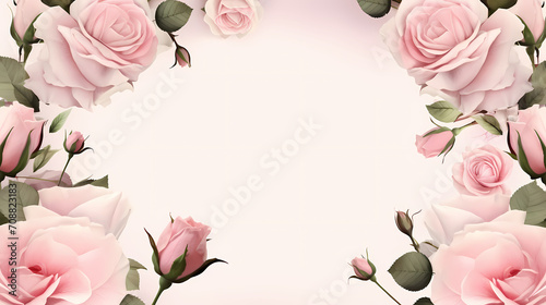 Floral frame with decorative flowers, decorative flower background pattern, floral border background