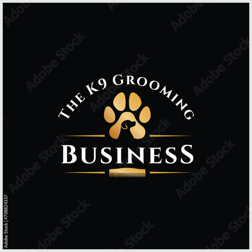 logo for dog grooming and beauty salons, etc