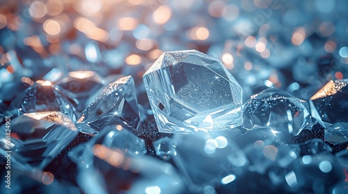 a close up of a shiny diamond © progressman