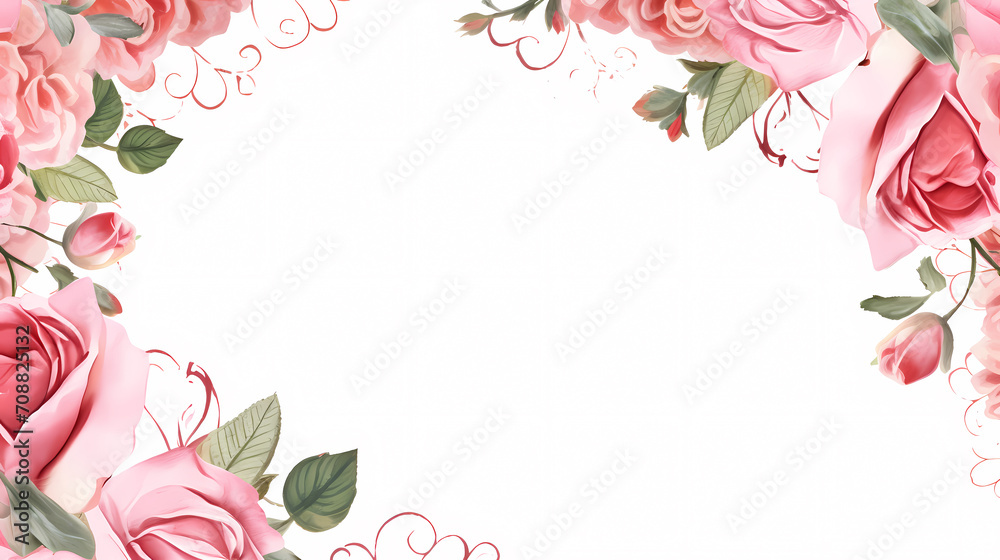 Beautiful pink rose bouquet flowers background, symbol of Valentine's Day, wedding, love