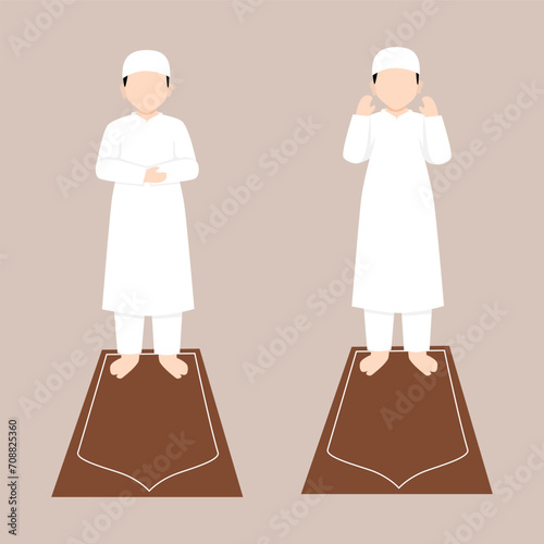 boy islamic prayer movement collection