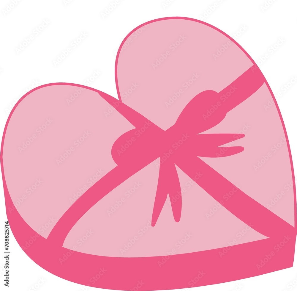 pink love gift with bow