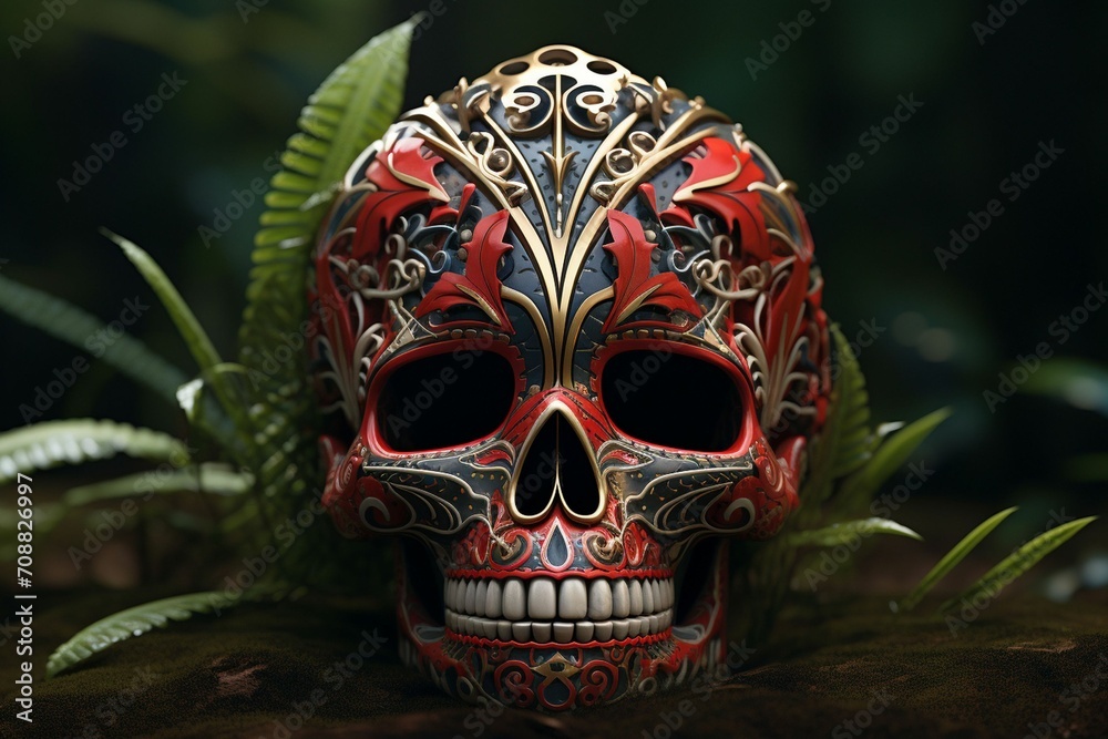 Exotic Jungle Tribal Skull Tribal skull design