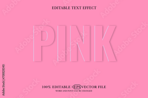 Pink title background Editable text effect, 3d text template,