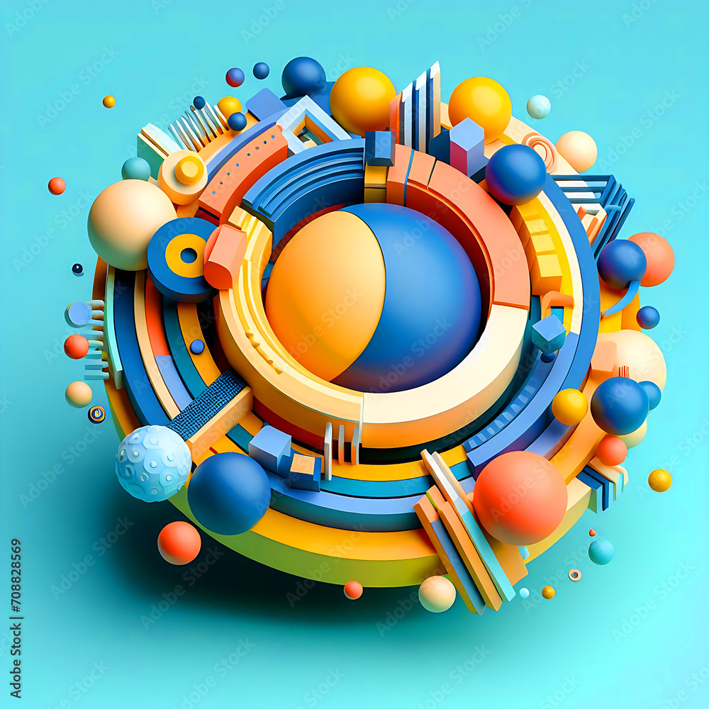 Obraz premium Abstract Background Illustration Pattern Design Backdrop Shape- Generative AI