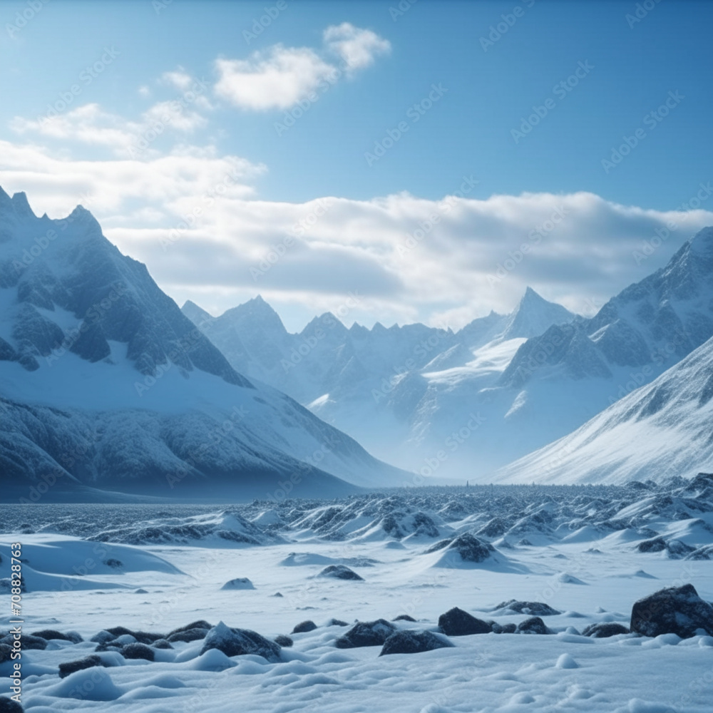 Frozen Tundra Mountains 