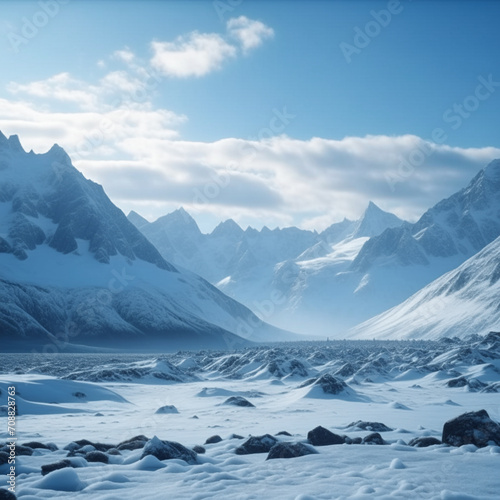 Frozen Tundra Mountains 