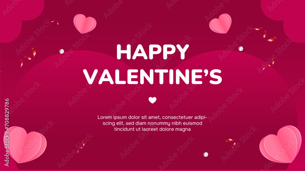 Free vector valentine's day background in paper style